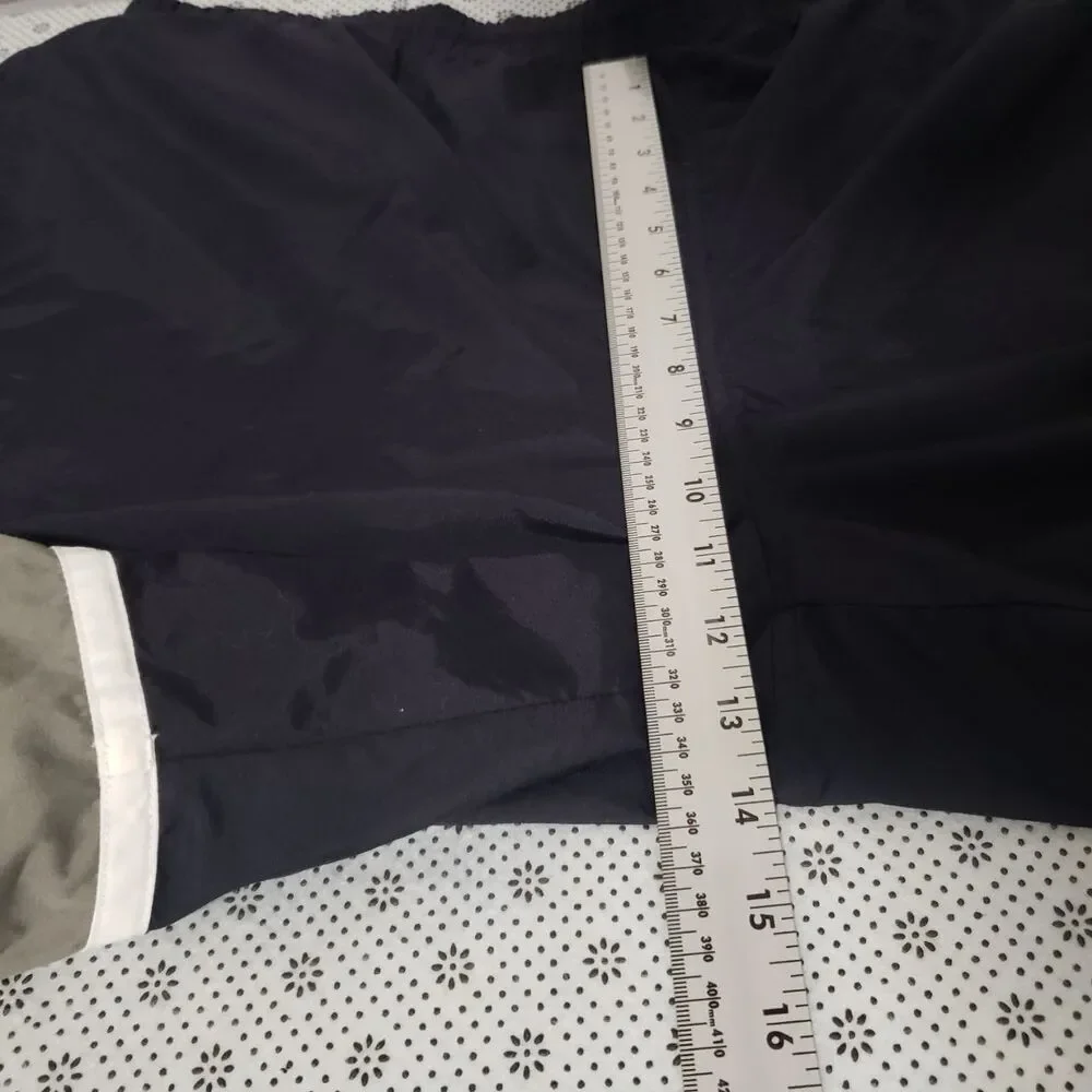 Vintage Nike Mens XXL Black Athletic Shorts Contrast Trim Mesh Lined Activewear